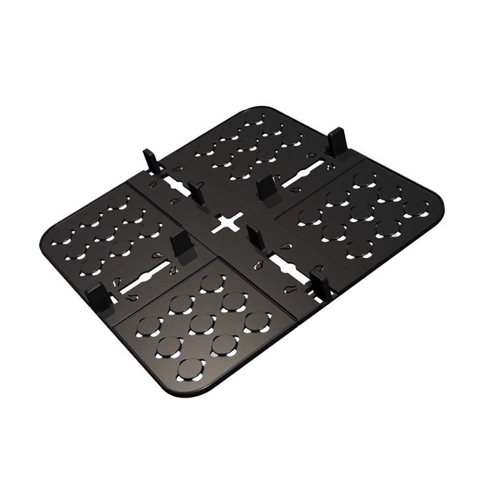Deks Black Landscaping Outdoor Tile 200Mm X 200Mm Levelling Paving Plate - Pack Of 10 Polypropylene