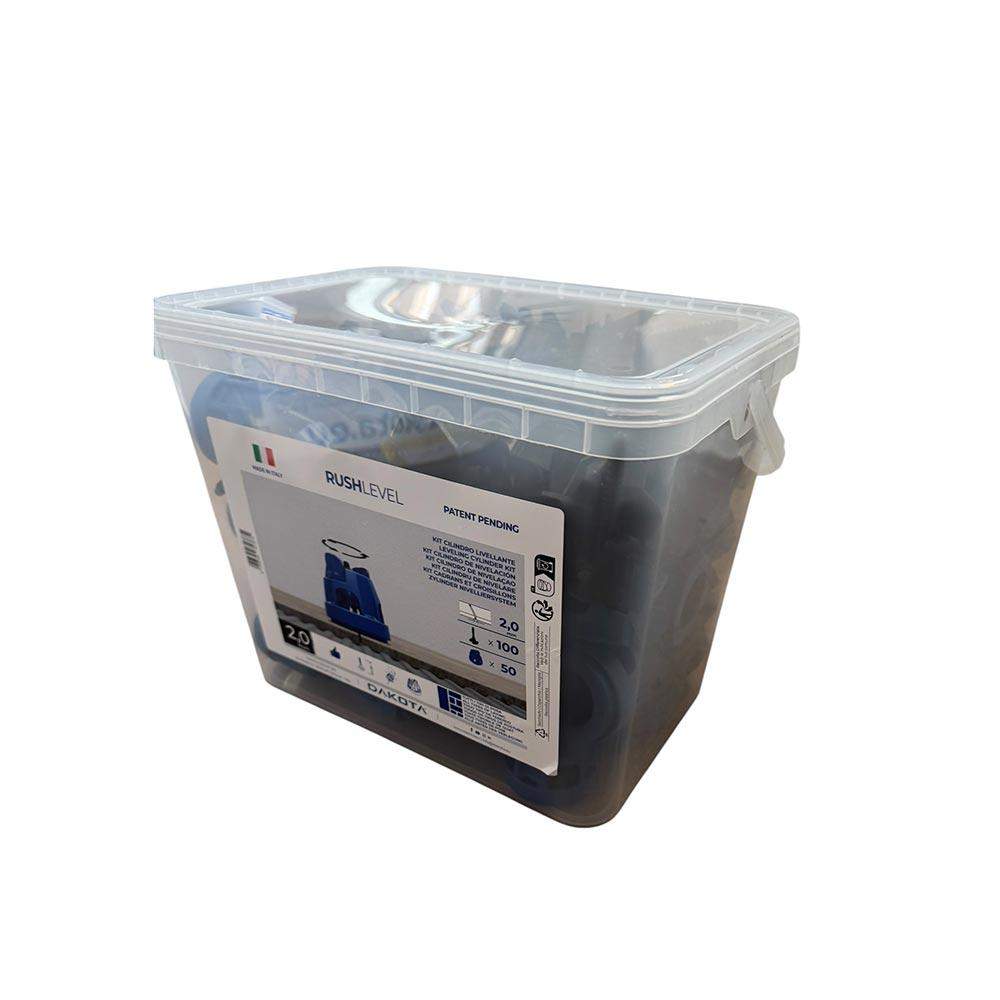 Deks Blue Landscaping Speed Level Reusable Tile Levelling System Kit - 2Mm Black Plastic