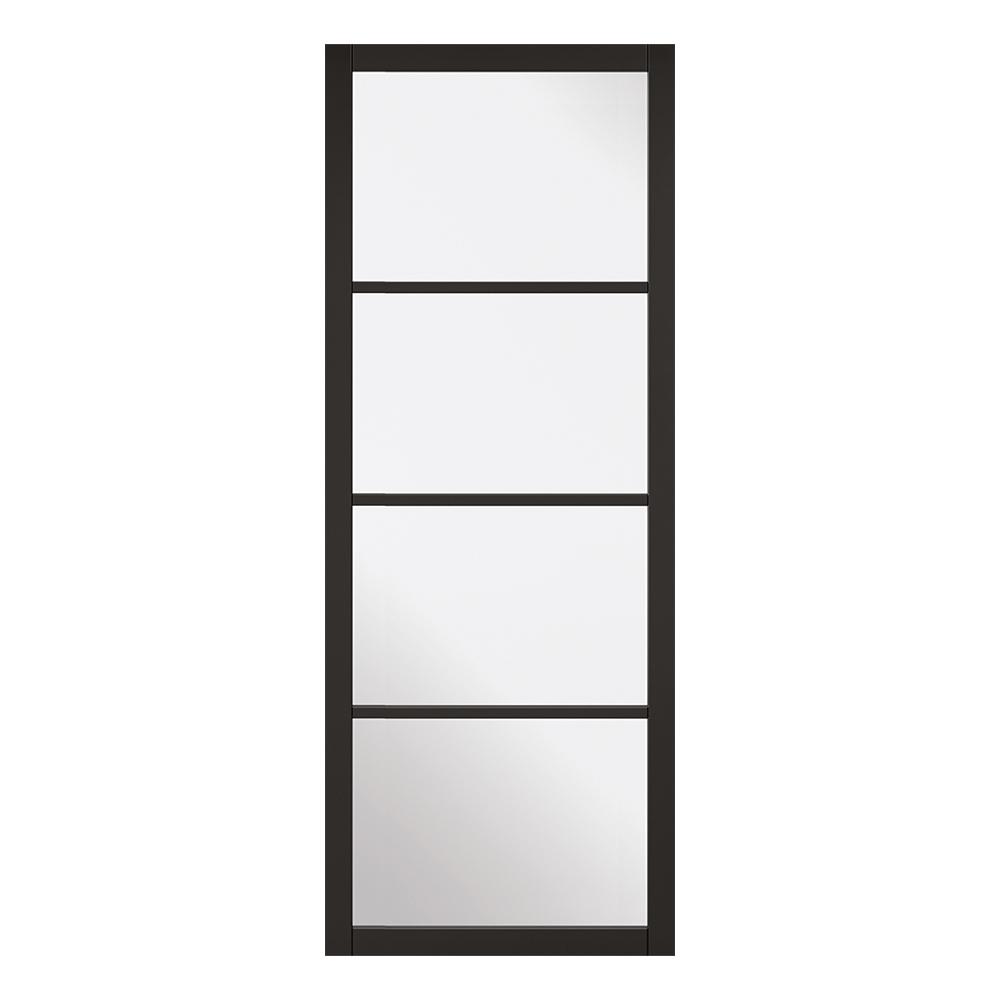 Door Superstore Civitas Urban Industrial Primed Black 4 Light Internal Door