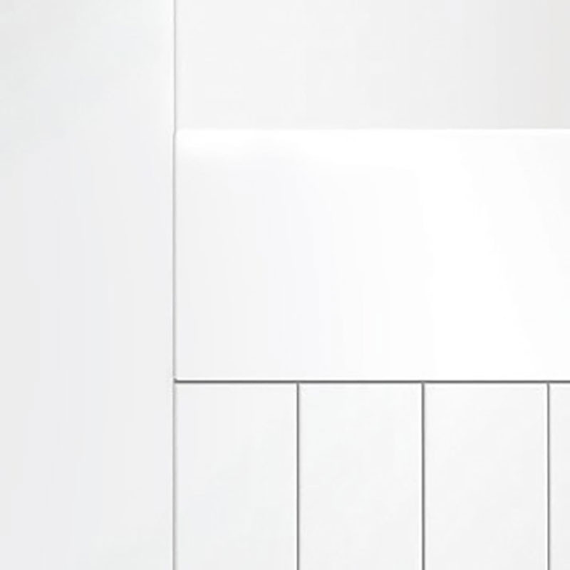 Door Superstore Millbridge Cottage White Primed Clear Glazed Internal Door close up
