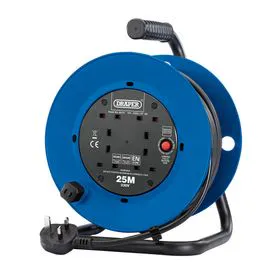 Draper 230V Four Socket Industrial Cable Reel - 25m