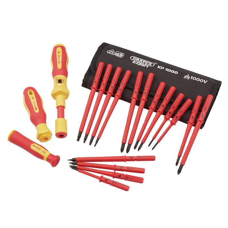 Draper XP1000® VDE Interchangeable Torque Screwdriver Set - 19 Piece