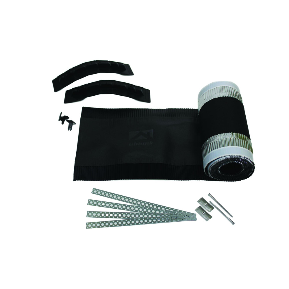 Ubbink Ventilated Flexible Dry Ridge Kit in Black - 6m Pack