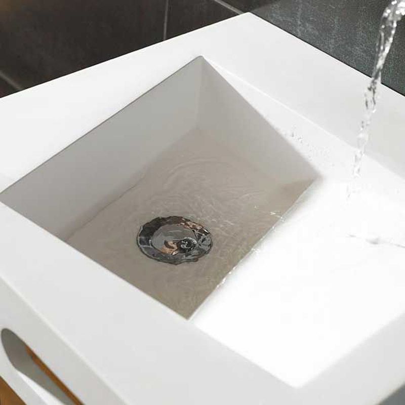 Dune White Stone Resin Modern Square Basin Plumbing Superstore®