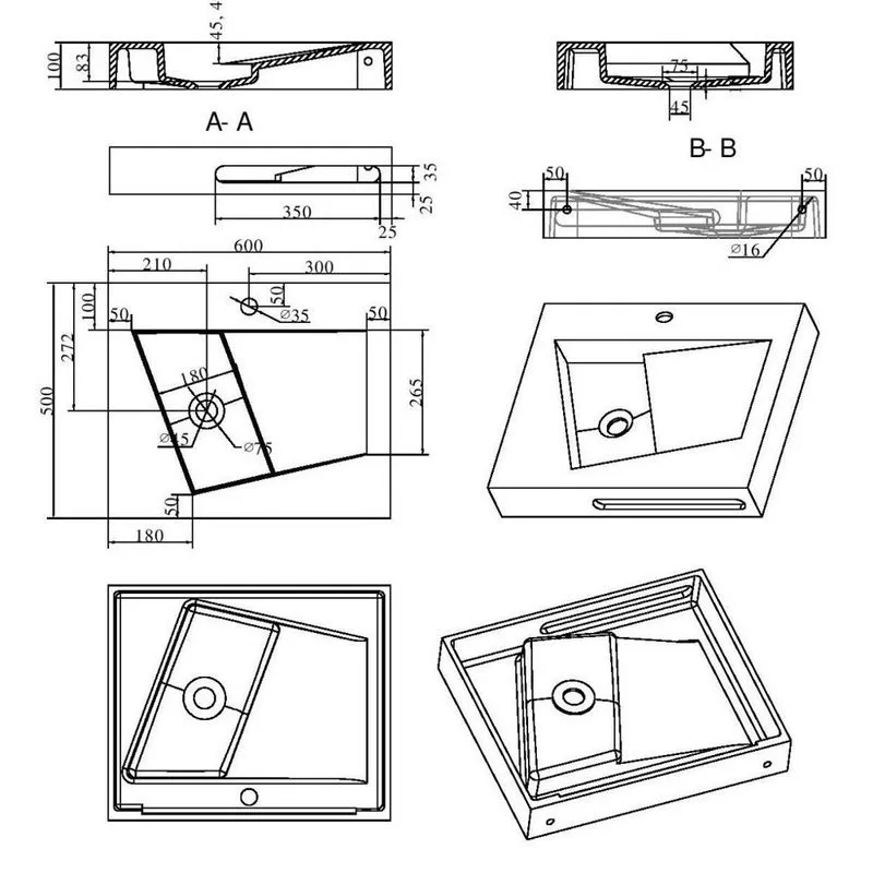 Dune Rectangular White Stone Resin Basin | Drainage Superstore®