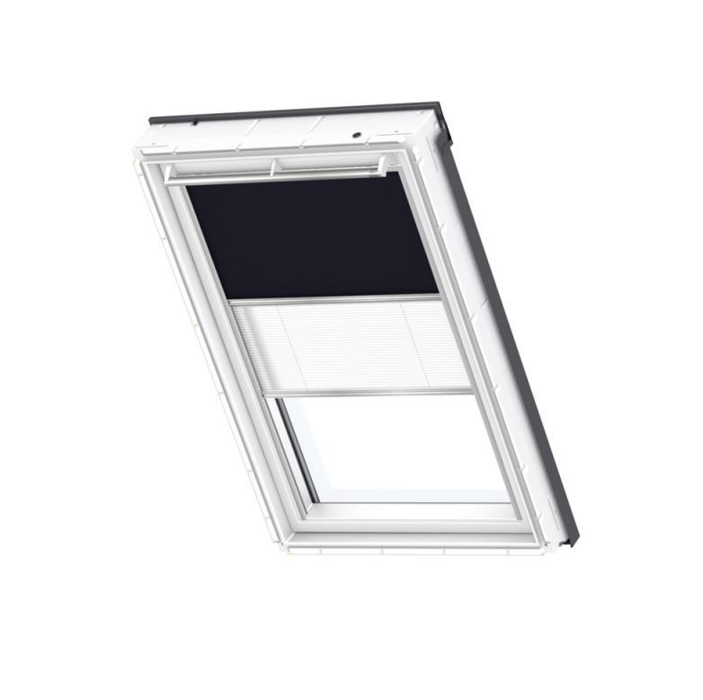 VELUX Duo Blackout Blind in Dark Blue/White