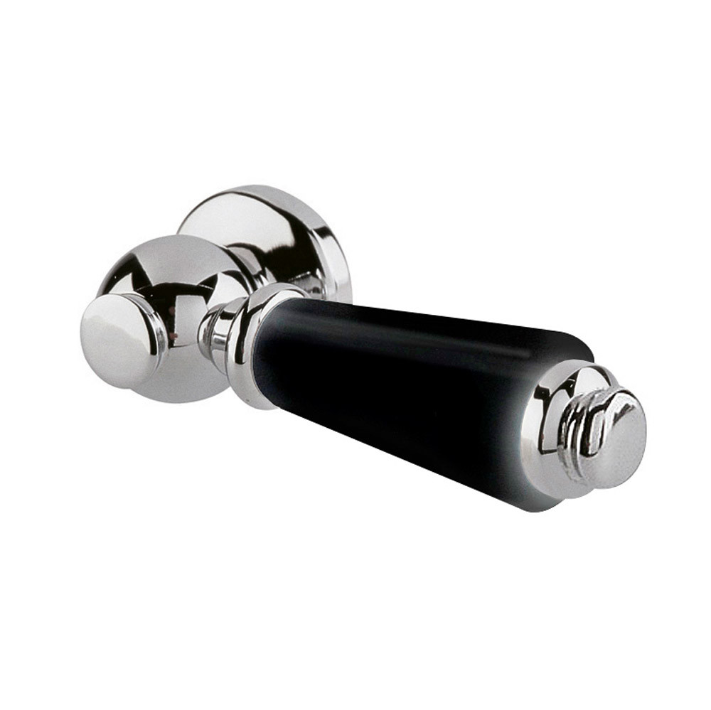 Hudson Reed Black on Chrome WC Lever
