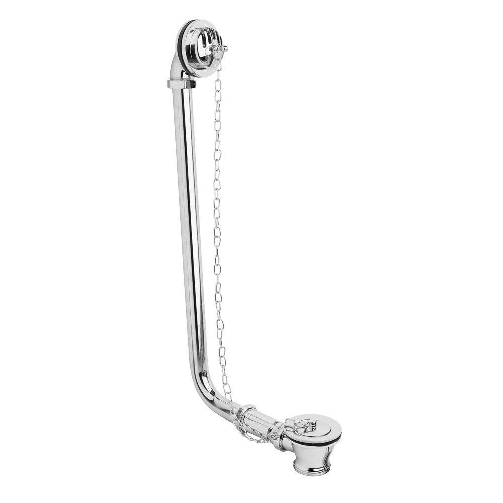 Nuie Silver Chrome Exposed Classic Bath Waste & Overflow Brass