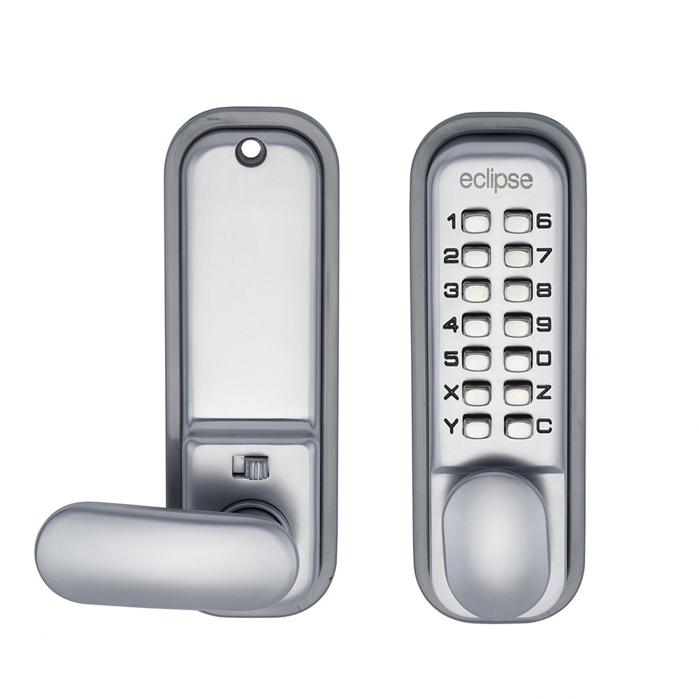 Eclipse Digital Combination Codelock with Holdback - Satin Chrome