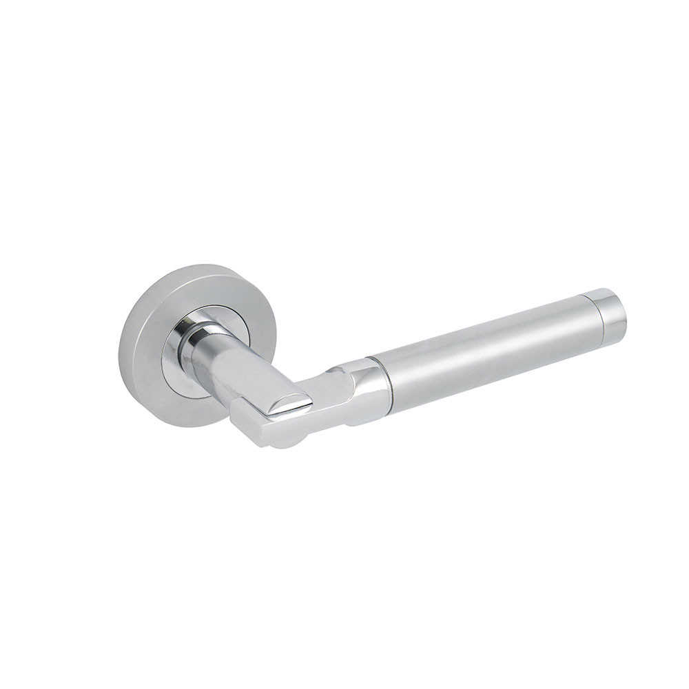 Eclipse Elettra Insignia Dual Finish Lever On Rose Chrome/Satin 