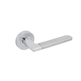 Eclipse Fiorenza Insignia Dual Finish Lever On Rose Chrome/Satin