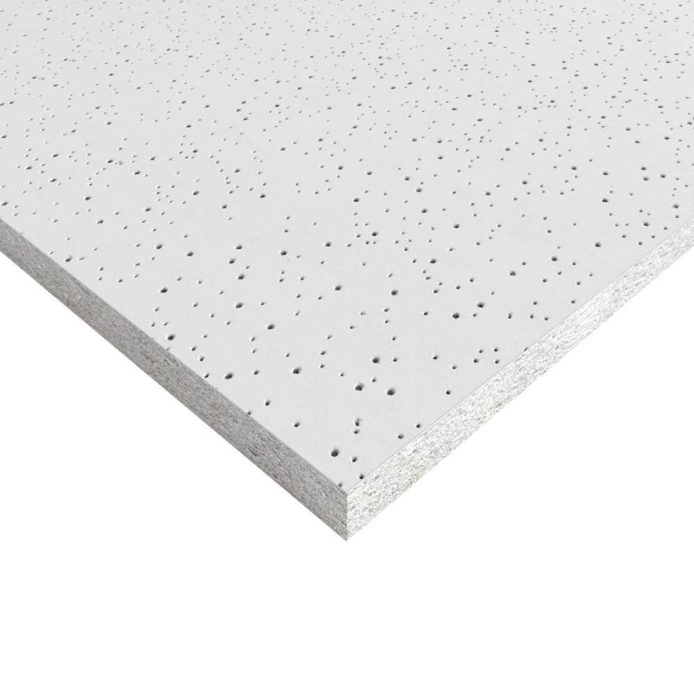 White Office Fissured Square Edge Ceiling Tiles 600mm - 4.32m2 Pack Insulation Superstore