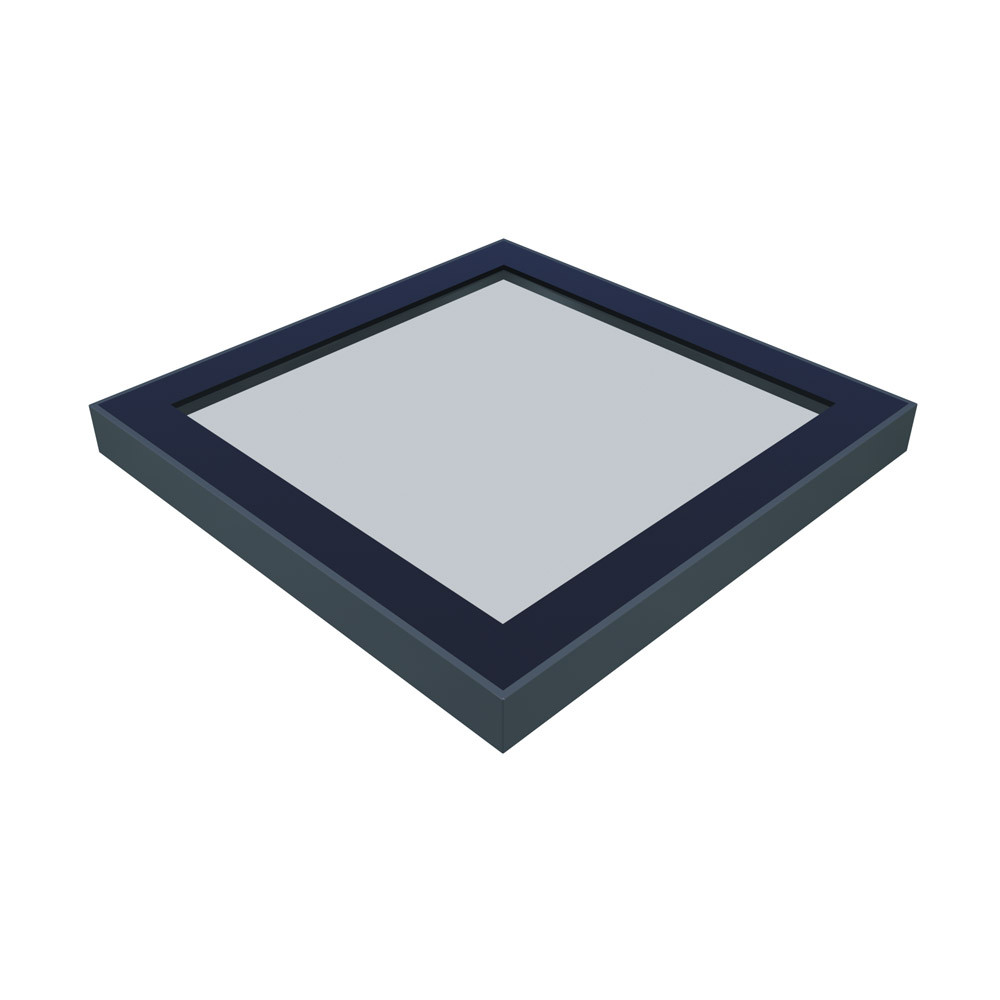 Em.Glaze Flat Glass Rooflight for External Curb Anthracite Grey 