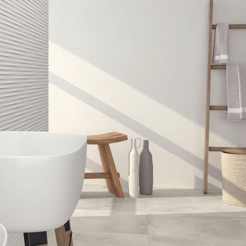 eminence white satin glazed ceramic wall tile single tile