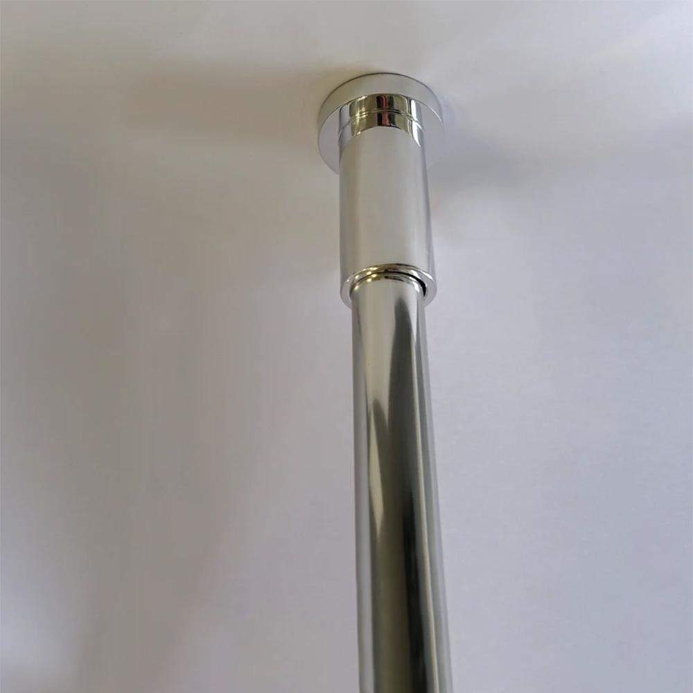 Essential Silver Beta Floor To Ceiling Chrome Shower Post Metal