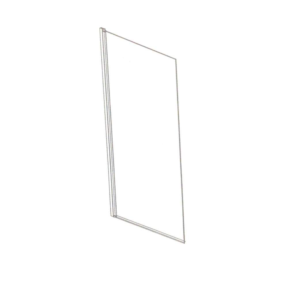 Essential Silver Beta Square Bath Screen - 1400Mm X 800Mm Glass