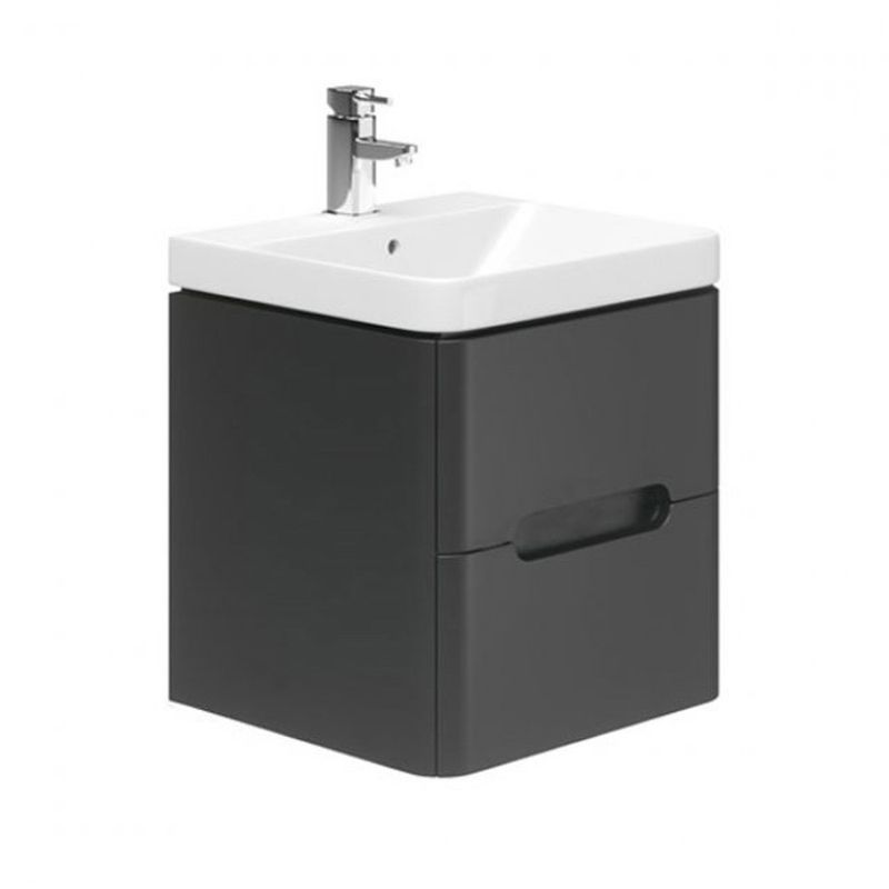 Essential Colorado Graphite Grey Wall Hung Vanity Unit & Basin