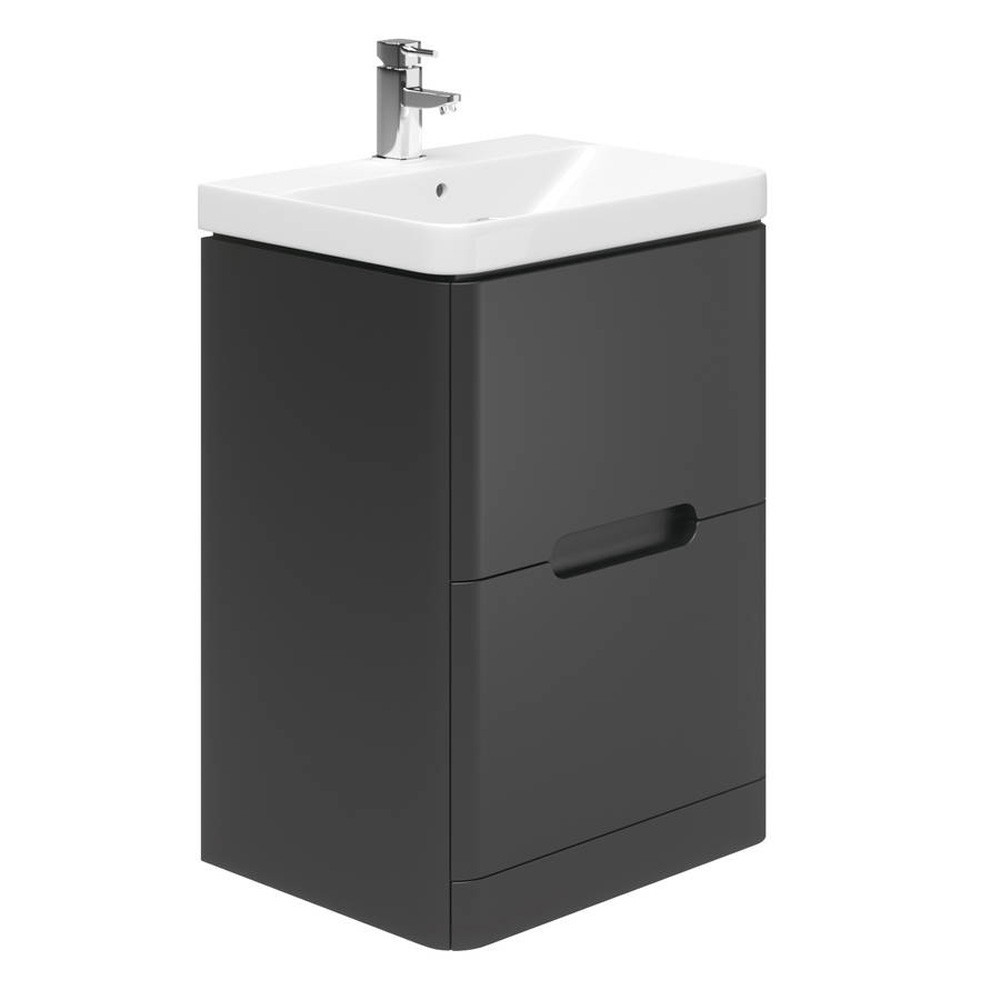 Essential Colorado 600mm Graphite Grey Floor Vanity Unit Basin Primary