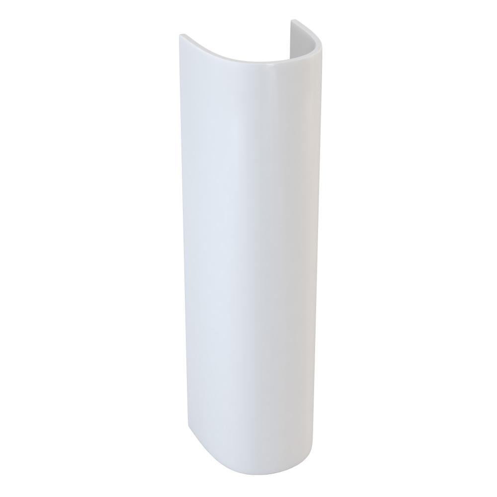 Essential Delta 680mm x 185mm Round White Full Pedestal