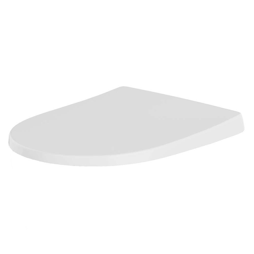 Essential White Delta D Shape Wrapover Soft Close Toilet Seat Plastic