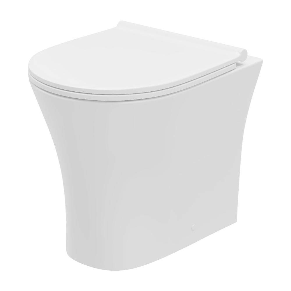 Essential White Delta Rimless Back To Wall Toilet Pan Only China