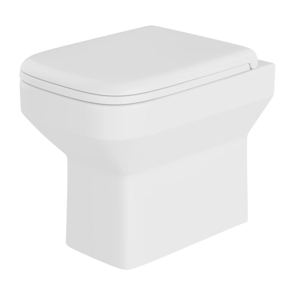 Essential Epsilon White Rimless Back to Wall Toilet Pan Only
