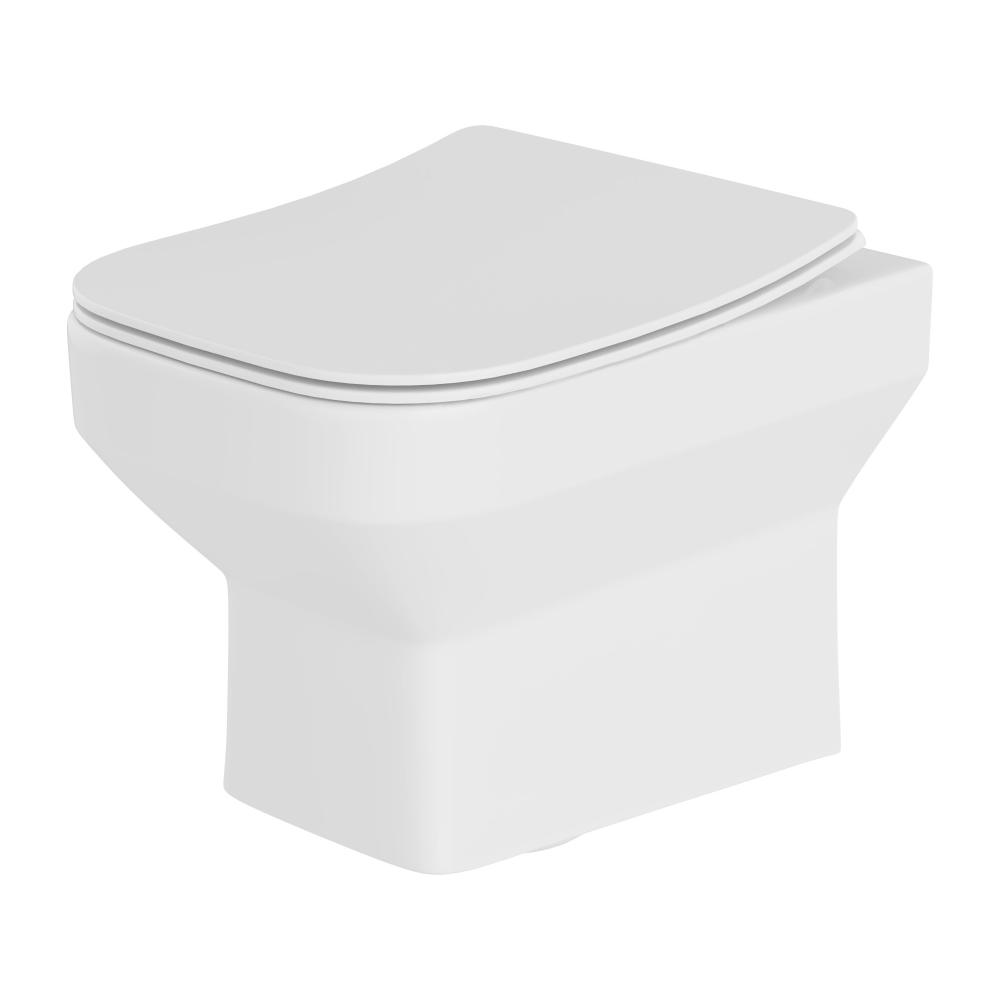 Essential Epsilon White Rimless Wall Hung Toilet Pan Only