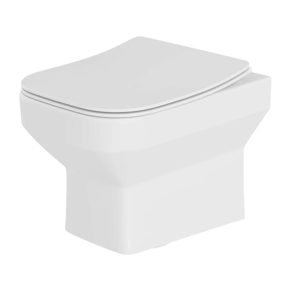 Essential White Epsilon Rimless Wall Hung Toilet Pan Only China