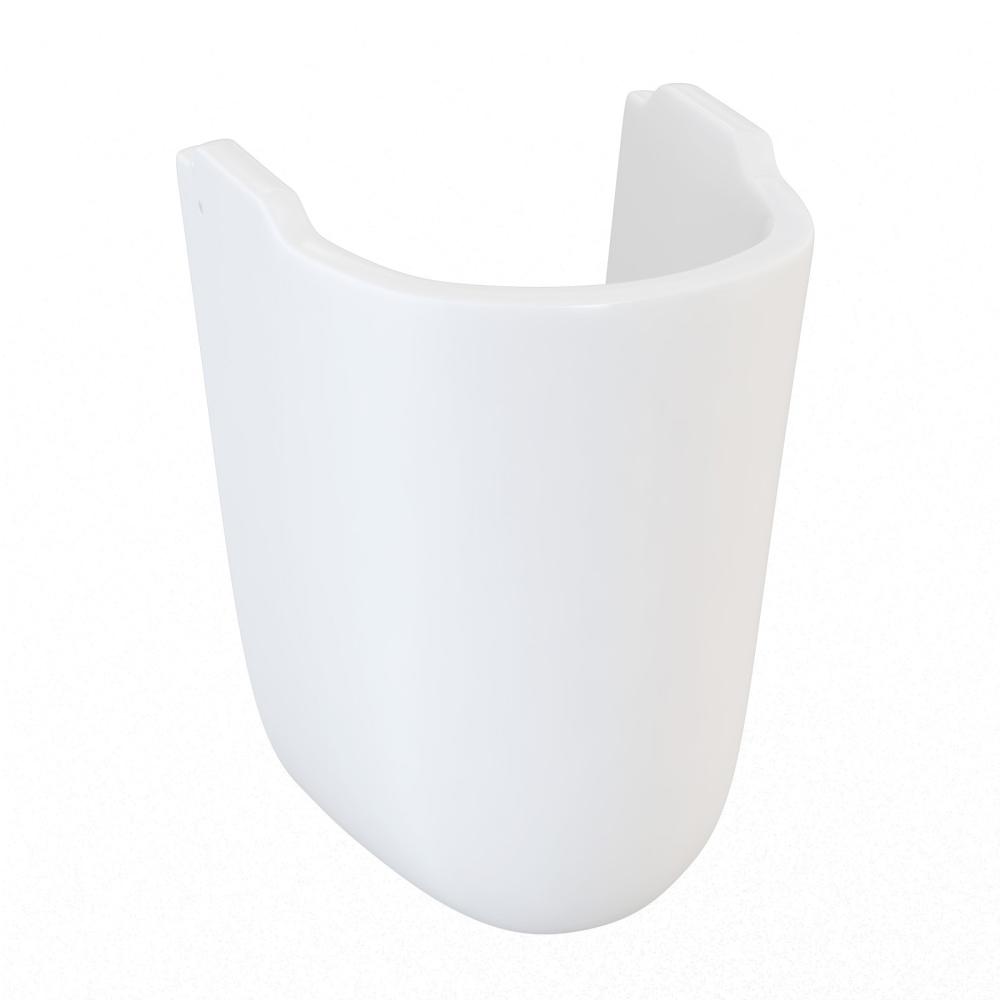 Essential Gamma 350mm x 225mm White Semi Pedestal