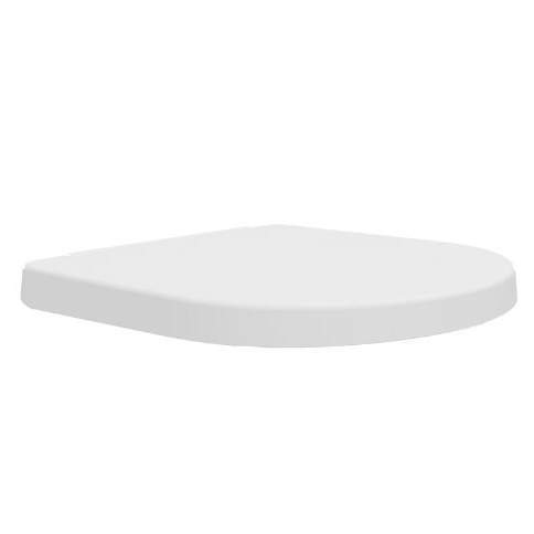 Essential White Gamma D Shape Smooth Wrapover Soft Close Toilet Seat Plastic