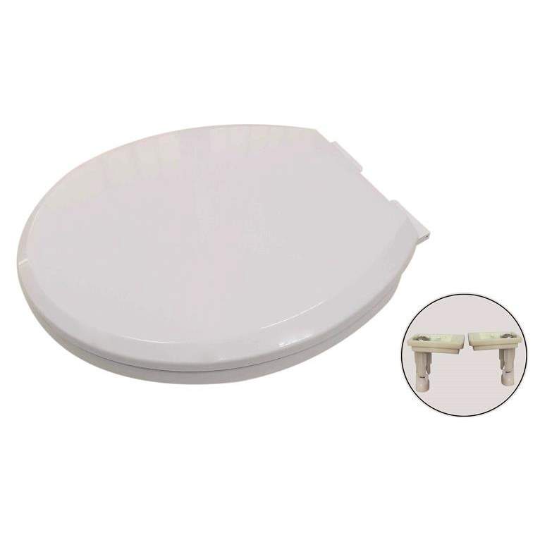Essential White Gamma Oval Smooth Soft Close Toilet Seat Plastic