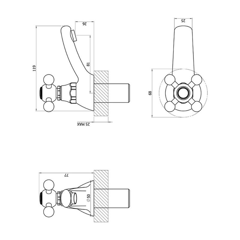 Essential Layo Chrome Pillar Mounted Bath Tap Pair Plumbing Superstore®