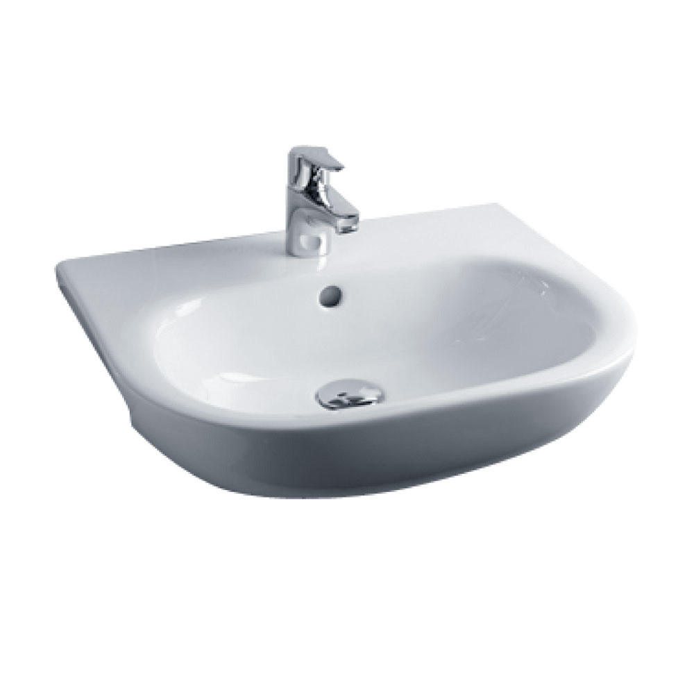 Essential Lily White Semi Recessed Basin | Plumbing Superstore®