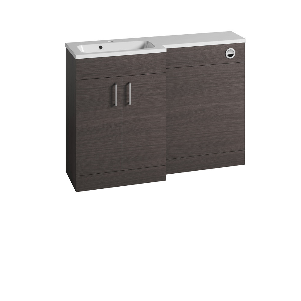 DISCON-Essential Montana 1200mm Urban Grey L-Shape Left Hand Vanity ...