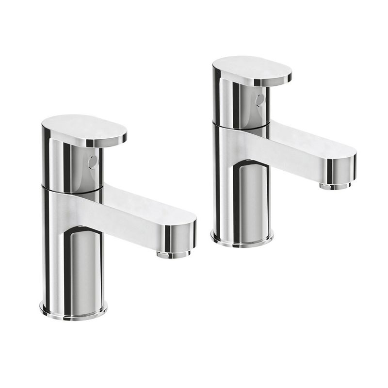 Essential Osmore Chrome Basin Pillar Tap Pair Plumbing Superstore®