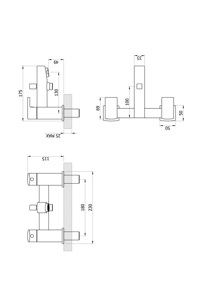 Essential Paron Matt Black Bath Shower Mixer Including Shower Kit