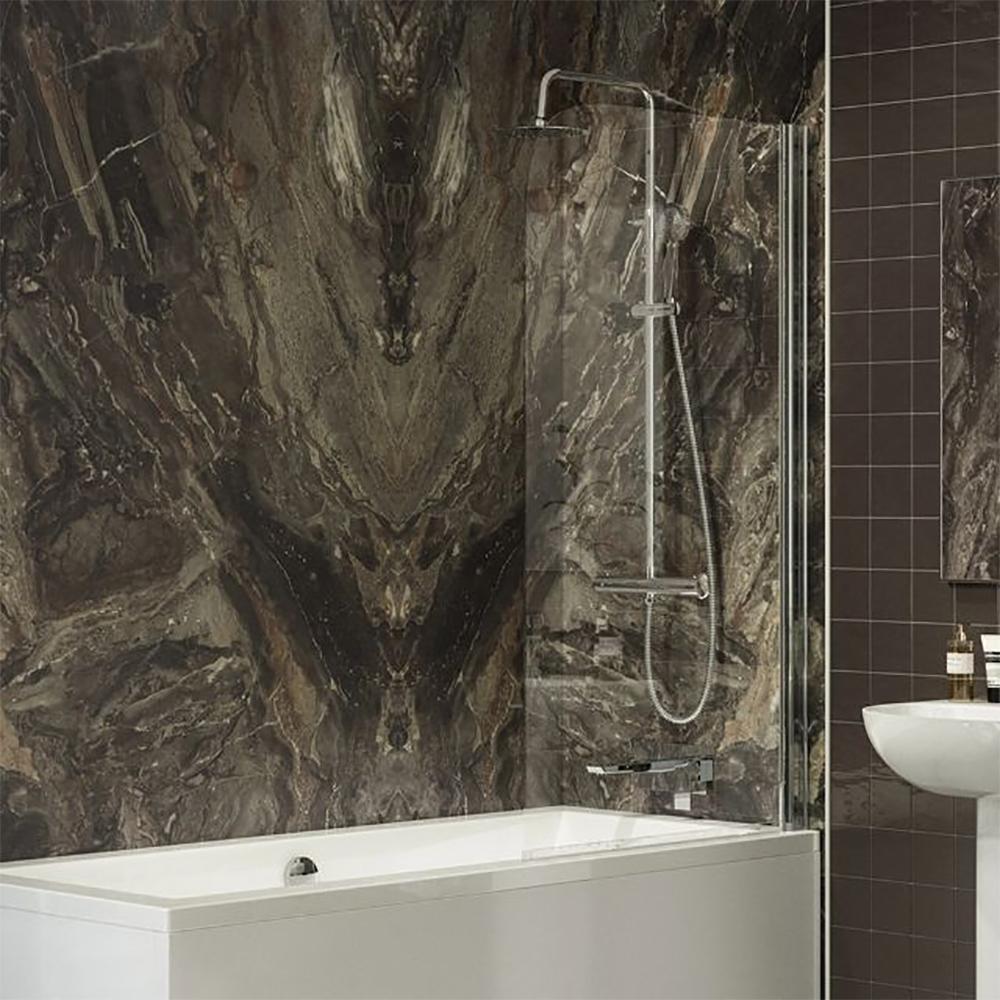 Essential Beta Half Radius Bath Screen - 1400mm x 1000mm