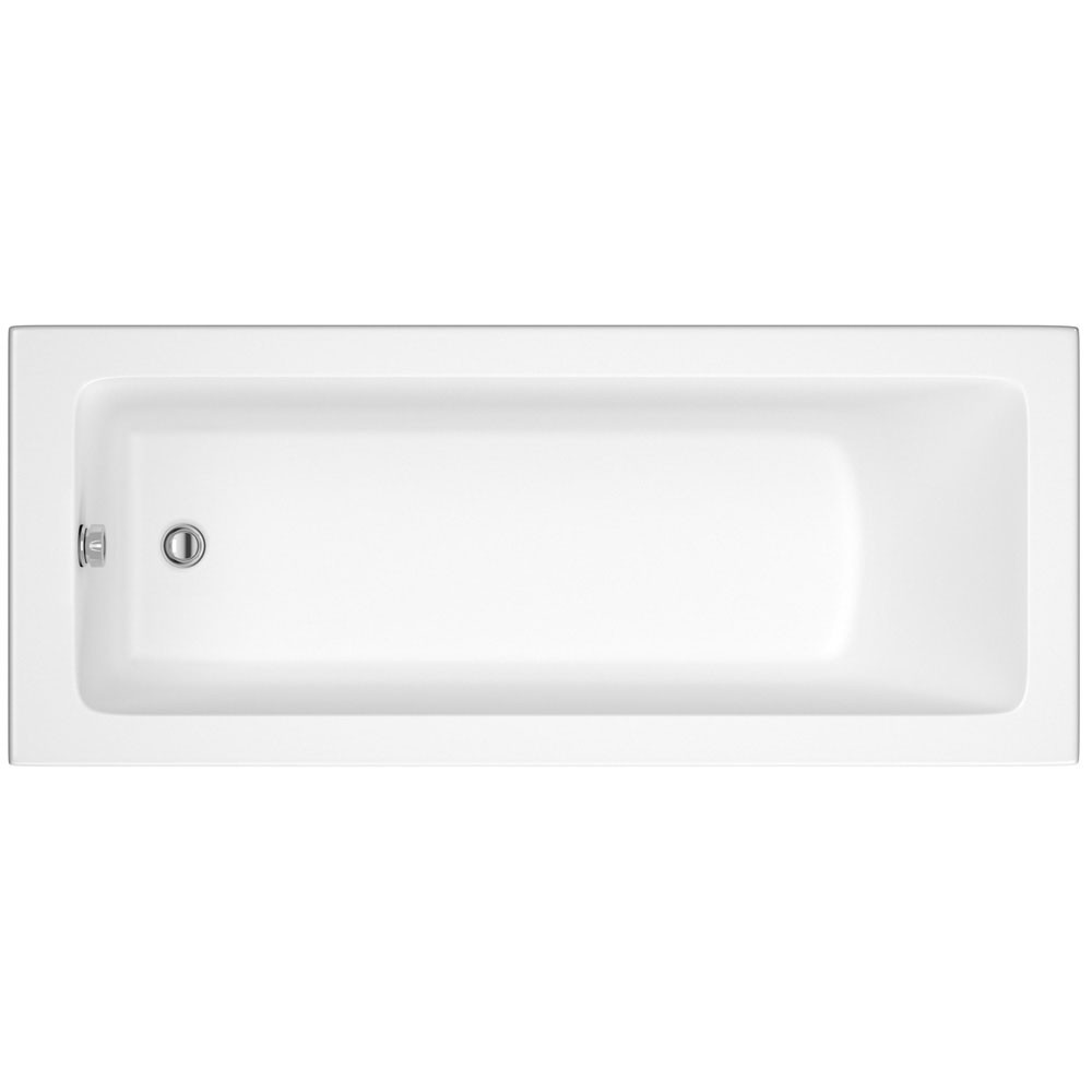Essential Pi Geode White Single Ended Bath - 1700mm x 750mm
