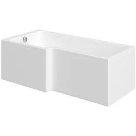Essential Tau Geode White L-Shaped Right Hand Bath - 1700mm x 850mm