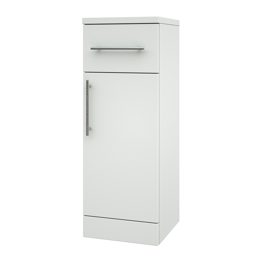 Essential Eta 300mm Gloss White Floor Standing Vanity Unit