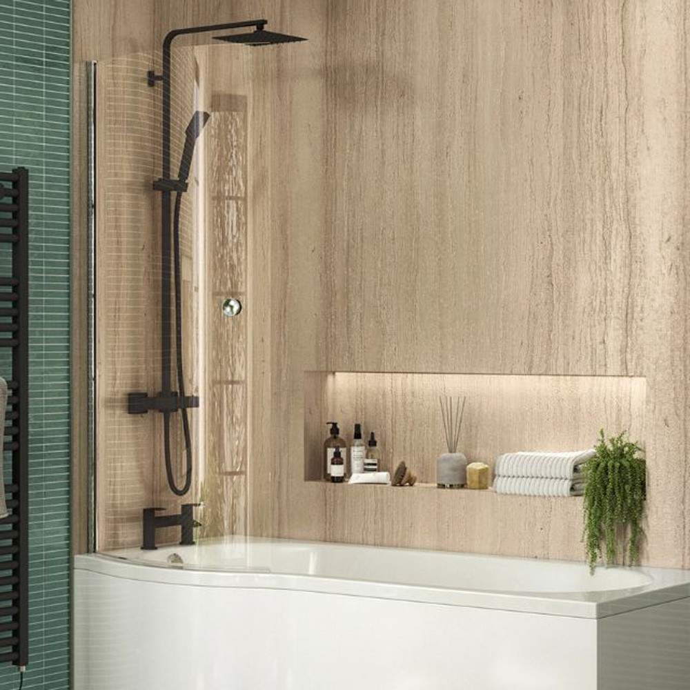 Essential White P-Shaped Bath Panel - 1700Mm Polystyrene