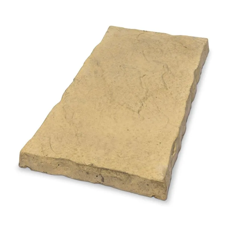 Eurodec 40mm Flat Riven Concrete Coping Stone 600mm x 300mm - Buff ...