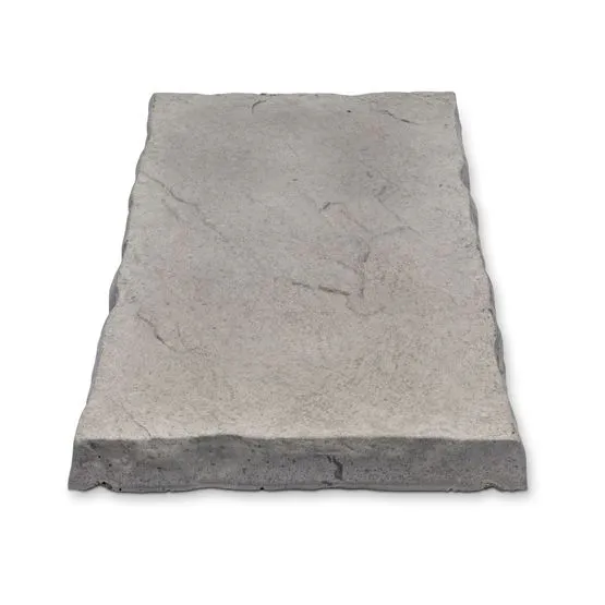 Eurodec 40mm Flat Riven Concrete Coping Stone 600mm x 300mm - Grey ...