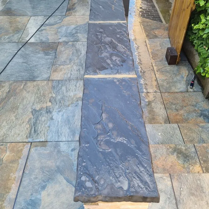 Eurodec 40mm Flat Riven Concrete Coping Stone 600mm x 300mm - Buff ...