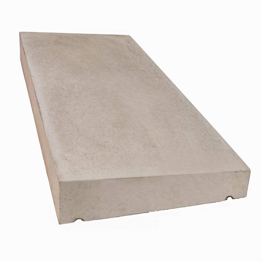 Eurodec 50-75mm Once Weathered Coping Stone 600mm x 300mm - Grey Concrete
