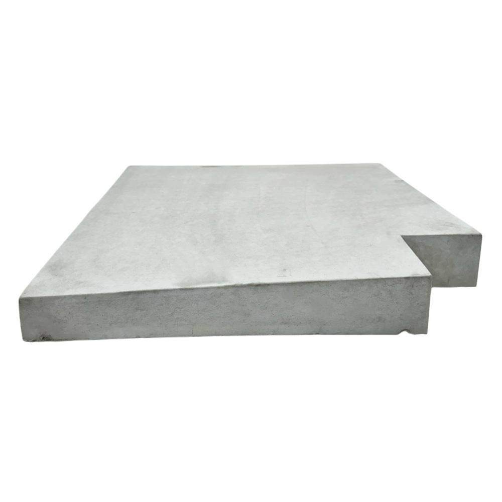 Eurodec 50-75mm Once Weathered Exterior Return 355mm x 455mm fits 355mm wide Coping Stone - Grey Concrete