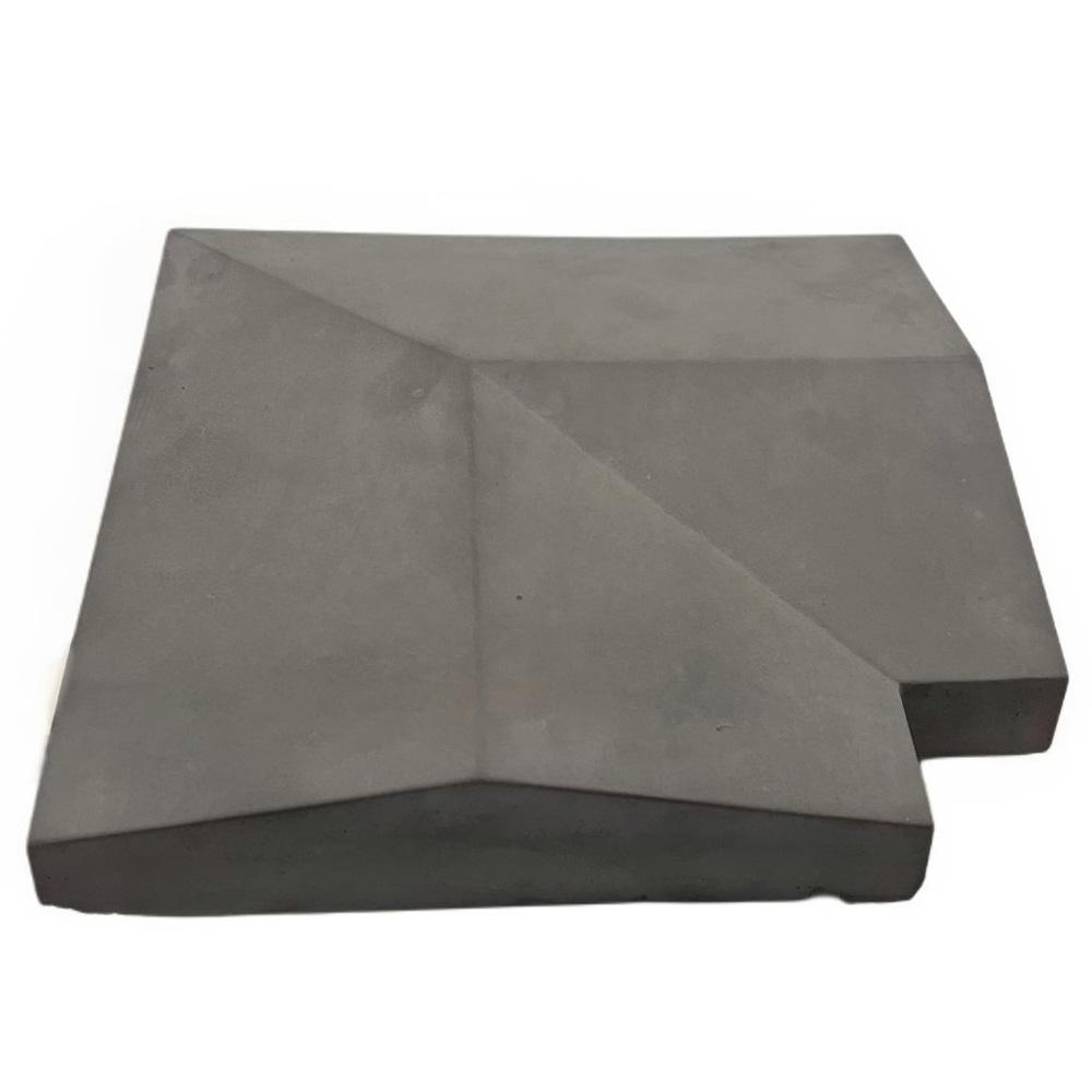 Eurodec 35-50mm Twice Weathered Concrete Coping Stone Return