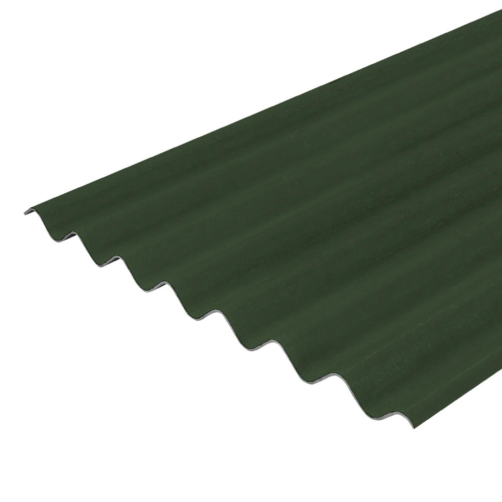 Briarwood EUROSIX Profile 6 inch Fibre Cement Roof Sheet in Juniper Green