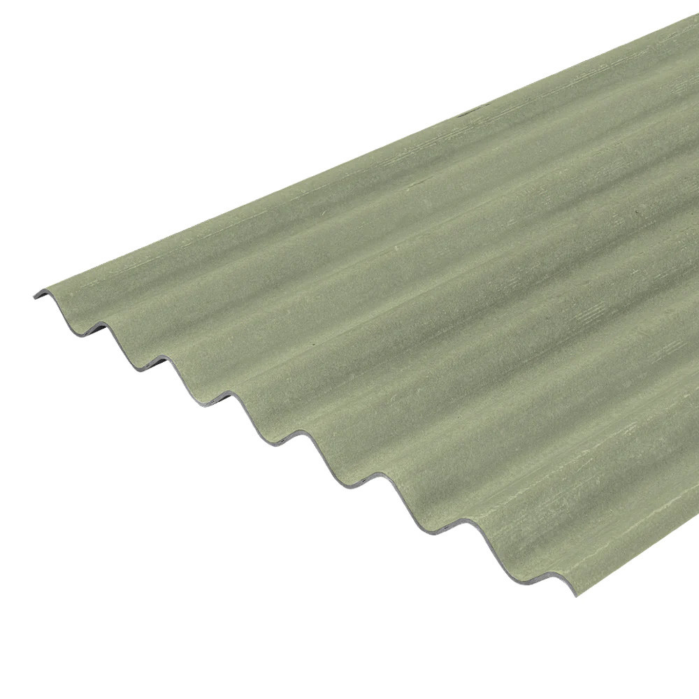Briarwood EUROSIX Profile 6 inch Fibre Cement Roof Sheet in Moorland Green