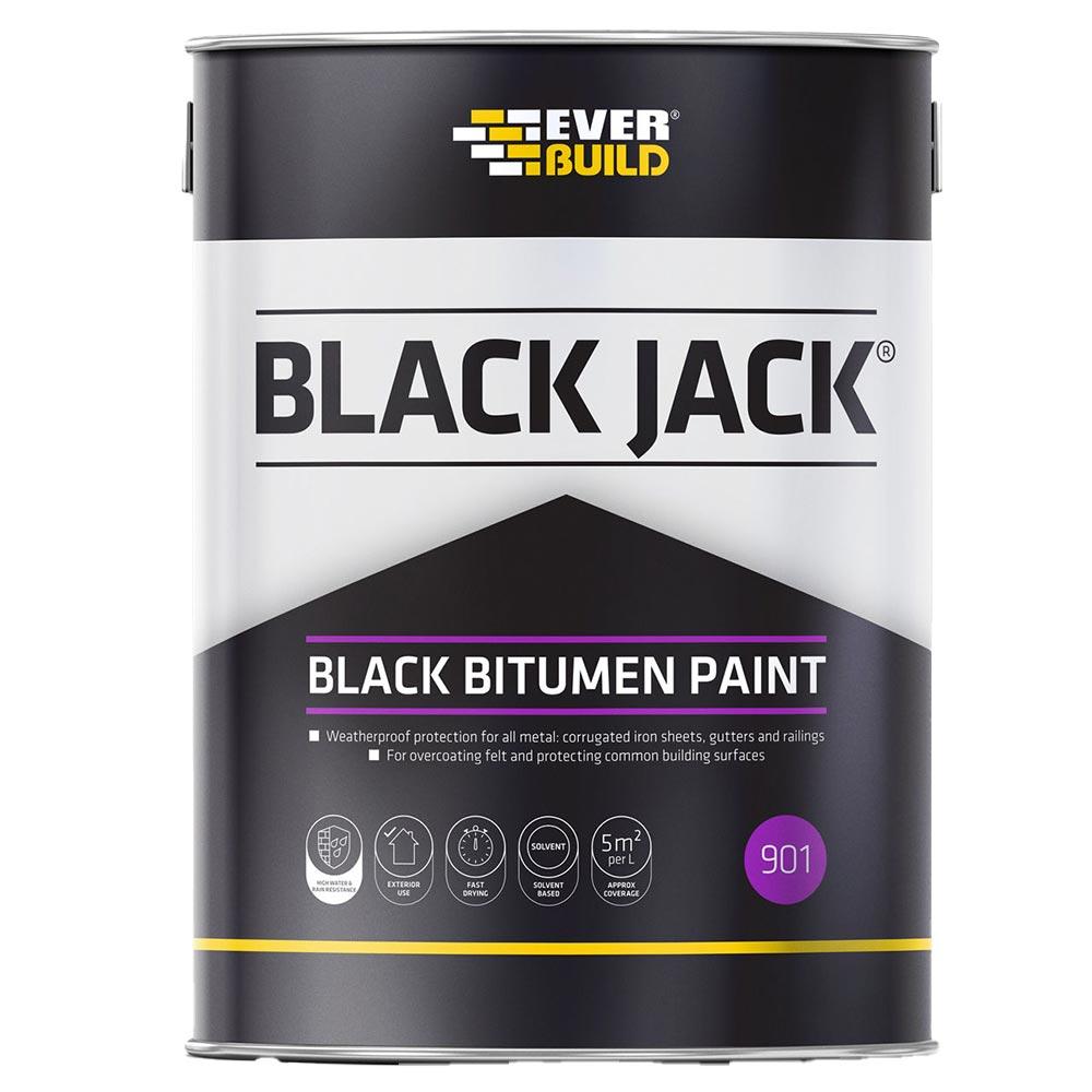 Everbuild Black Jack 901 Black Bitumen Paint - 25 Litres